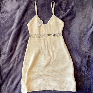Crochet cream dress